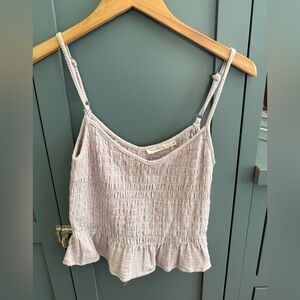 Light purple peplum tank top, Lush brand, size Medium